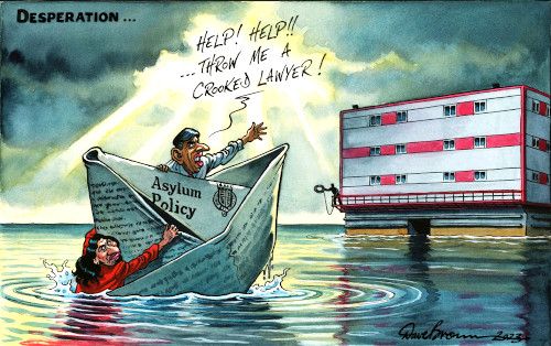 Sunak migrant cartoon