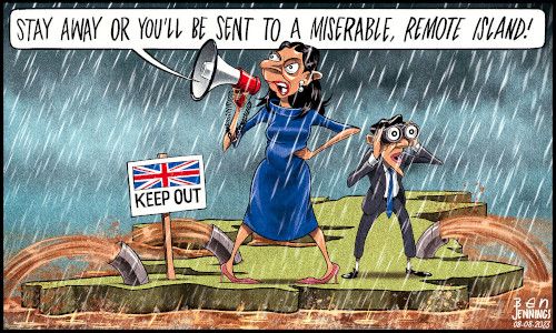 Stop immigrants cartoon