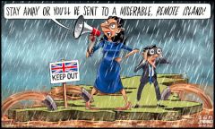 Stop immigrants cartoon