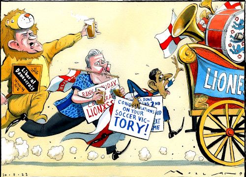 Bandwagon cup final cartoon