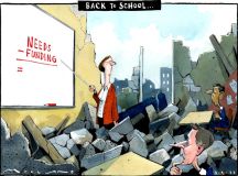 school concrete cartoon