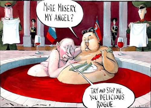 Putin Korea cartoon