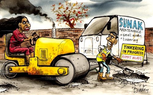 Sunak pothole cartoon