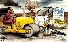 Sunak pothole cartoon