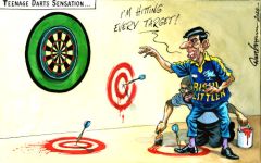 Sunak darts cartoon