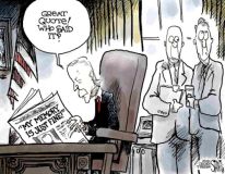 Biden memory cartoon