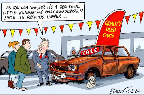 Starmer sells car cartoon