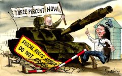 Defence fund cartoon
