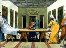 Last supper cartoon