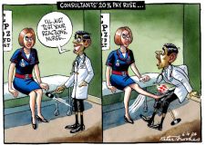 NHS pay cartoon