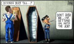 Sunak coffin cartoon