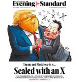 Trump Musk  cartoon