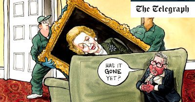 Thatcher portrait cartoon