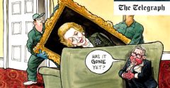Thatcher portrait cartoon