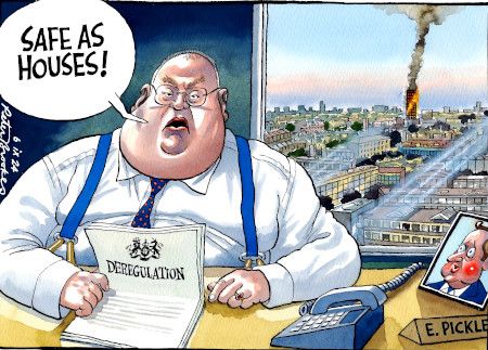 Building deregulation  cartoon