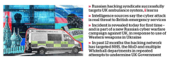 Russia hacking UK ambulance services