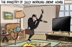 Silly walk cartoon