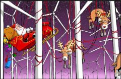 Santa wind farm Cartoon
