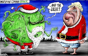 Covid Xmas cartoon