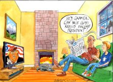 US President cartoon
