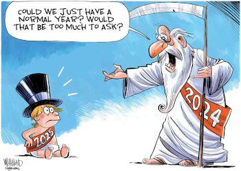 New Year cartoon