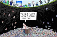NHS money pit cartoon
