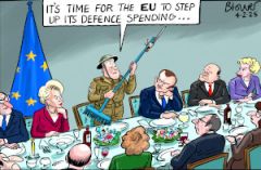 EU defence cartoon.