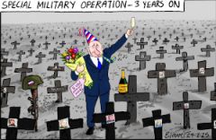 Putin anniversary  cartoon.