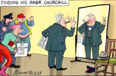 Defence spending  cartoon.