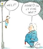 Trump negotiating  cartoon.