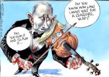 Putin peace cartoon.