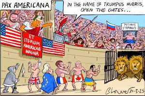 Trump games cartoon.