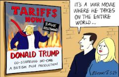 Trump film cartoon