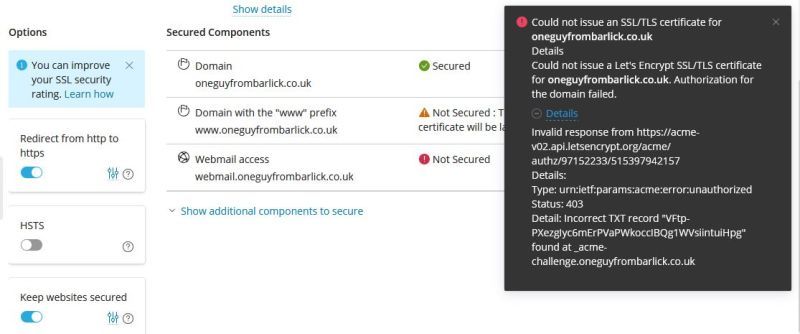 Current SSL Situation
