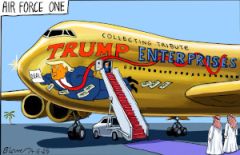 Trump 747  cartoon
