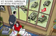 Defence review cartoon