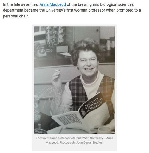 Professor Anna MacLeod, Heriot-Watt, 1970s