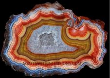 Fortification agate showing concenrtic rings