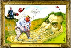 Trump bunker  cartoon