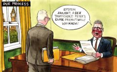 Mandelson vetting cartoon