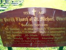 Church notice board