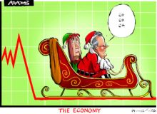 Xmas economy cartoon