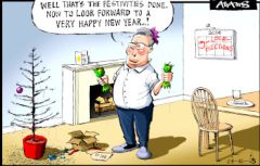 Festivity end cartoon