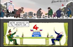 Putin celebration  cartoon