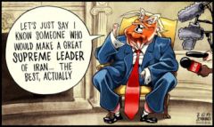 Trump Ayatolla cartoon