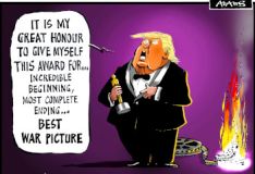 Trump award cartoon