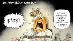 Trump madness  cartoon