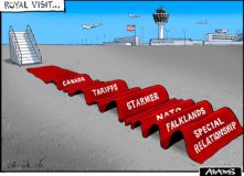 Royal visit  cartoon