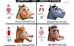 leadership race  cartoon