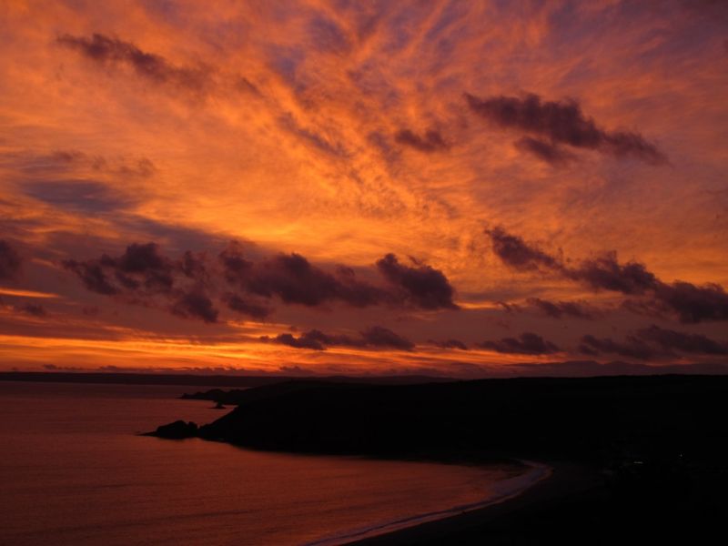Sunset at Praa Sands, Cornwall